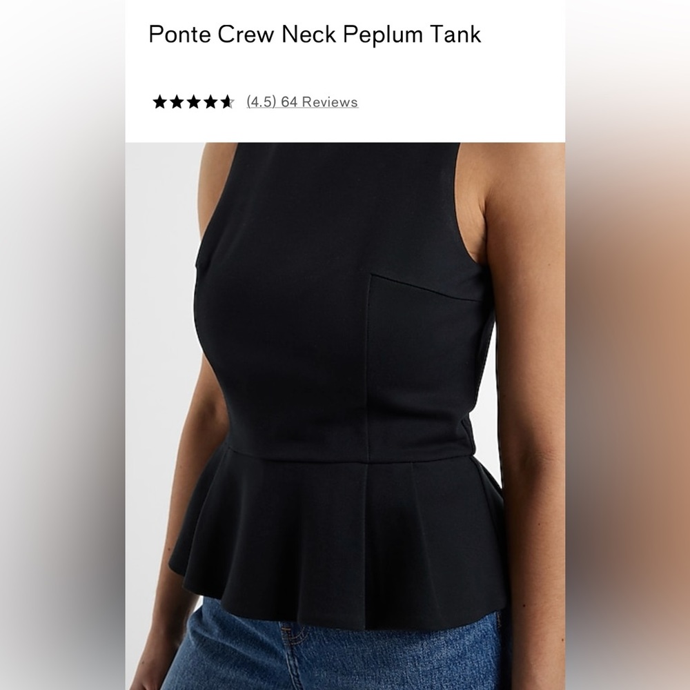 Express black Peplum Top
